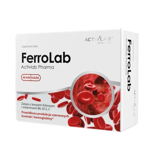 Activlab FerroLab Żelazo z kwasem foliowym i witaminami B2 B6 B12