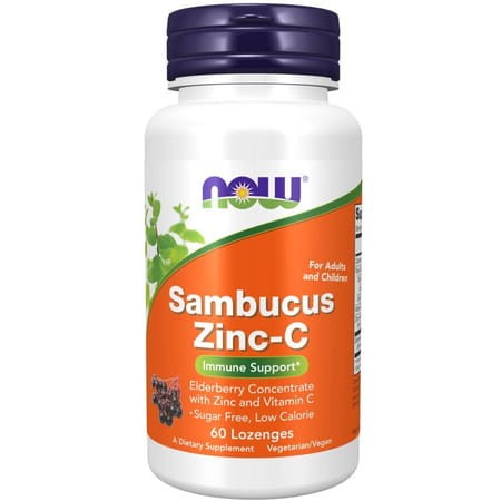  Now Foods Sambucus Zinc-C , zynk, czarny bez  
