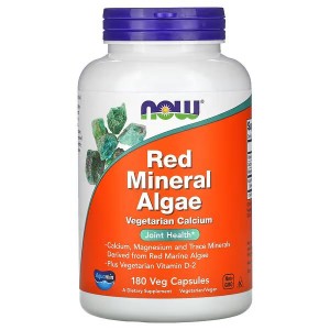 NOW Foods Red Algae Czerwone algi mineralne, 180 kapsułek roślinnych
