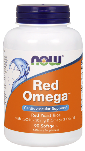 Now Foods Red Omega™ (90 kap)  , czerwony ryż ,  tran 