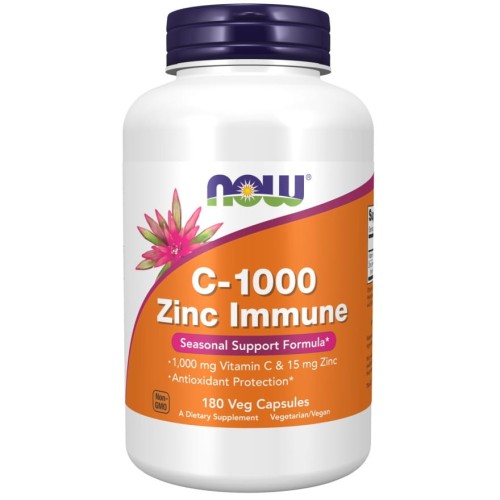  NOW witamina   C 1000 Zinc Immune 180 kapsułek  cynk 