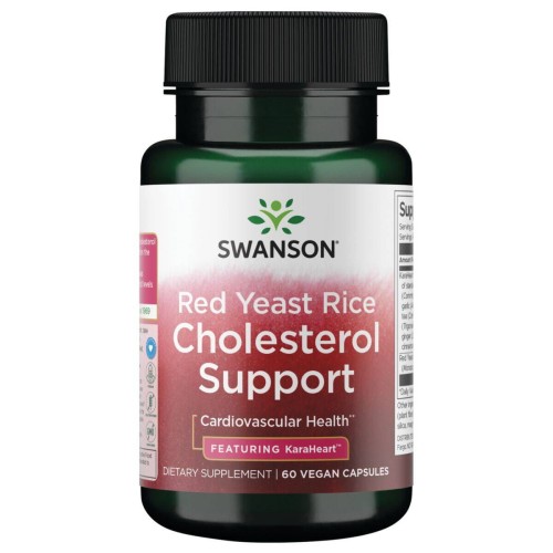 SWANSON Red Yeast Rice Cholesterol Support 60vcap Czerwony Ryż Imbir Cynamon Kozieradka