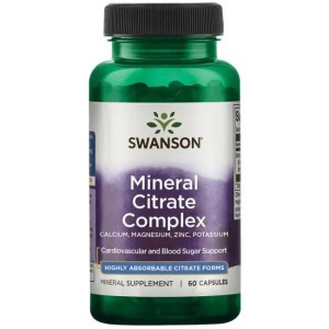 SWANSON Cytryniany - Multi Mineral Citrate- 60kaps