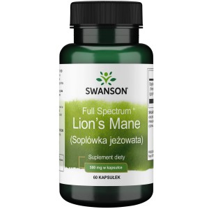 Swanson Lion`s mane Soplówka jeżowata 500mg/60kap  lions