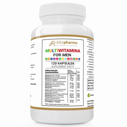 Altopharma Multiwitamina DLA MĘŻCZYZN 120 kapsułek