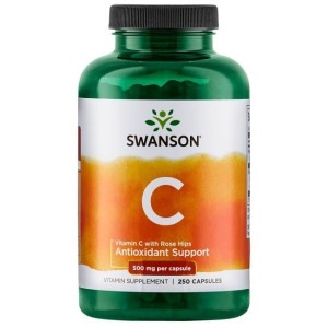 Swanson Witamina C 500mg z dziką różą 250kaps 