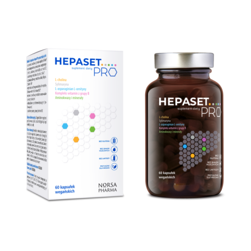 Norsa Pharma Hepaset PRO Ostropest NAC Cholina asparaginian