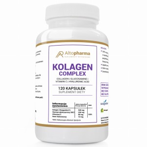 Alto pharma KOLAGEN COMPLEX - Kolagen (Seagarden®),Siarczan glukozaminy 2KCI, Witamina C, Kwas hialuronowy 120 kapsułek