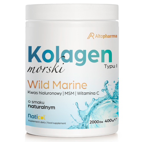 Alto pharma KOLAGEN Rybi Wild Marine Colagen Kwas Hialuronowy MSM Wit. C w Proszku 400g