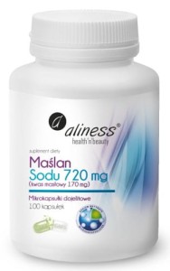 Aliness Maślan Sodu 720 mg (Kwas masłowy 170 mg) x 100 VEGE kaps.