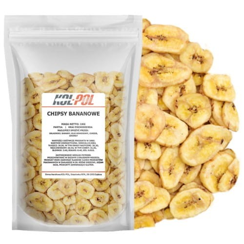 -40% Kol-Pol Chipsy bananowe 1kg  wyprzedaz , waznosc do 16.06.2026
