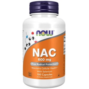 Now Foods NAC 600 mg + selen 100 veg kapsułek
