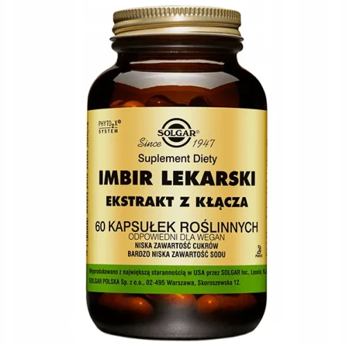 Solgar Ginger Imbir Lekarski ekstrakt z kłącza