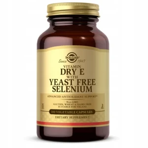 SOLGAR Dry Vitamin E with Yeast Free Selenium (100 kaps.) Witamina E i Selen