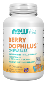 NOW Foods BerryDophilus –120 tab- probiotyk dla dzieci – do ssania  KIDS