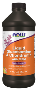 NOW Foods Liquid Glucosamine & Chondroitin with MSM Glukozamina Chondroityna w płynie 437ml