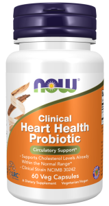 NOW Foods Clinical Heart Health Probiotic Veg Caps Reuteri