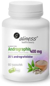 Aliness Andrographis 400 mg (20%) x 90 vege caps