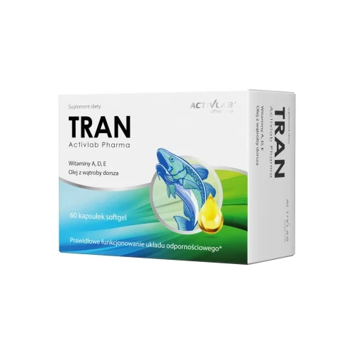 Activlab Tran 500 mg Olej z wątroby dorsza Omega 3