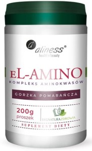 ALINESS eL-AMINO  gorzka pomarańcza , kompleks aminokwasów / aminokwasy   200g  