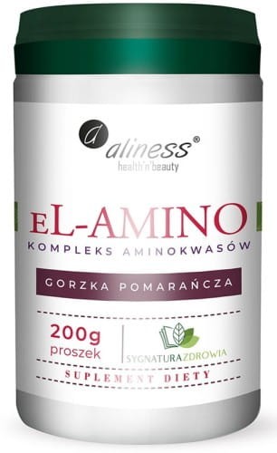 ALINESS eL-AMINO  gorzka pomarańcza , kompleks aminokwasów / aminokwasy   200g  