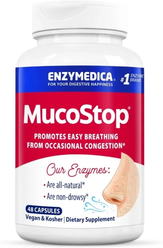 Enzimedica MucoStop - ułatwia oddychanie oczyszczanie zatok 