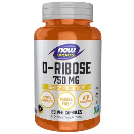 Now Foods D-Ryboza (D-Ribose) 750 mg 120 veg kapsułek