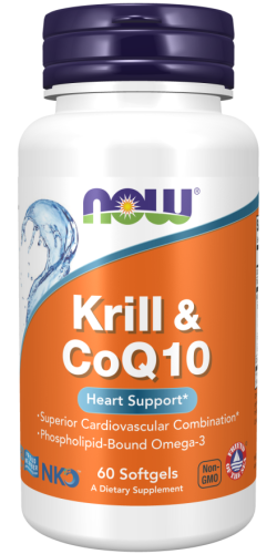 -%% NOW Foods Krill & Co- Q10 Koenzym Q10+  olej z kryla krill oil(1)  wyprzedaż ważność do 30.08.2026