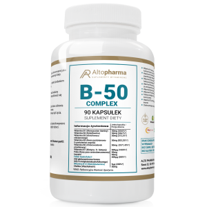 -30% Alto pharma Witamina B-50 METYLOWANA B50 COMPLEX ODPORNOŚĆ PRAWIDŁOWY ROZWÓJ 90 kapsułek (1) ważność do 30.06.2026