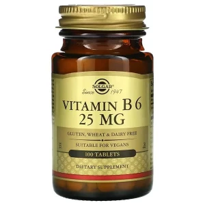 -50% Solgar witamina B6 B-6 25 mg, 100 Tab (1)  waznosc do 30.05.2026 wyprzedaz