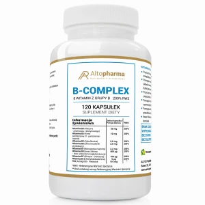 -50% Altopharma WITAMINA B COMPLEX 120 kaps 200% RWS - 8 WITAMIN Z GRUPY B PRODUKT WEGE 120 kapsułek (1) wyprzedaż ważność do 31.05.2026