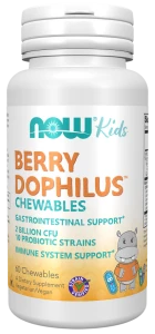 -40% NOW Foods BerryDophilus kids – probiotyk dla dzieci – 60 tabletek do ssania (1) wyprzedaż, ważność do 30.06.2026