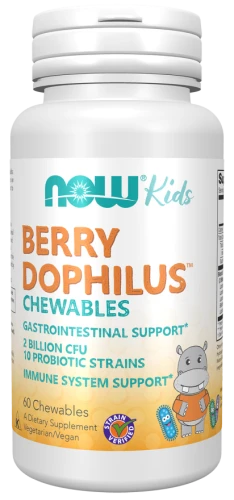 -40% NOW Foods BerryDophilus kids – probiotyk dla dzieci – 60 tabletek do ssania (1) wyprzedaż, ważność do 30.06.2026