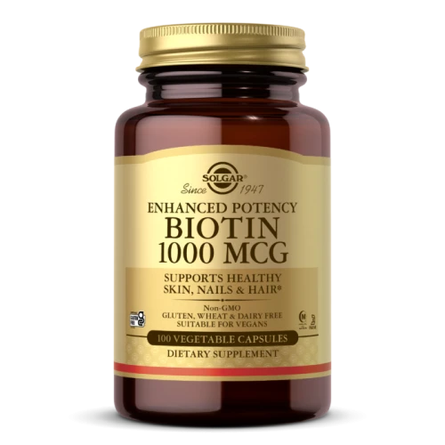 -50% Solgar BIOTIN 1000 mcg / 100  VEGE  caps Biotyna (1)  wyprzedaż wazność do 30.06.2026