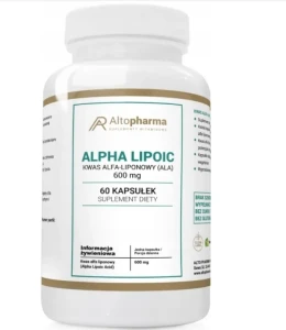 -50% Alto pharma ALPHA LIPOIC KWAS ALFA - LIPONOWY (ALA) 600mg MEGA DAWKA PRODUKT WEGE 120 kapsułek (1)