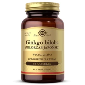 Solgar Ginkgo Biloba 60 kapsułek roślinnych miłorząb japoński