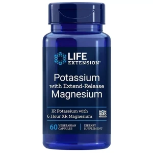 -50% Life Extension Potassium + Extended Relese Magnesium 60vkaps Minerały Magnez + Potas  wyprzedaz  waznosc do 31.07.2026