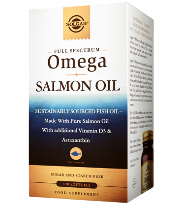 -50% Solgar Pełne Spektrum Omega 3 Łosoś - 120 kaps Salmon Oil
