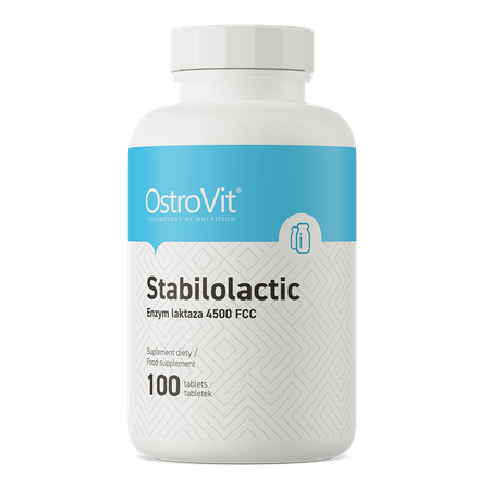 -70% !! OstroVit Stabilolactic 100 tabletek enzym  Laktaza (1)  wyprzedaż, ważność do 31.07.2026