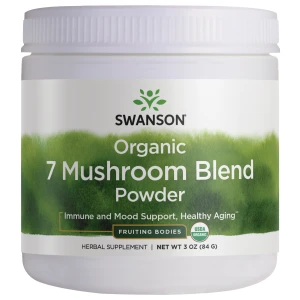  Swanson 7 Mushroom Blend Powder 84g Reishi Maitake, Lion's Agaricus