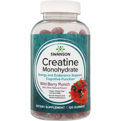  Swanson Creatine Monohydrate 120 żelek - poncz Kreatyna monohydrat kreatyny