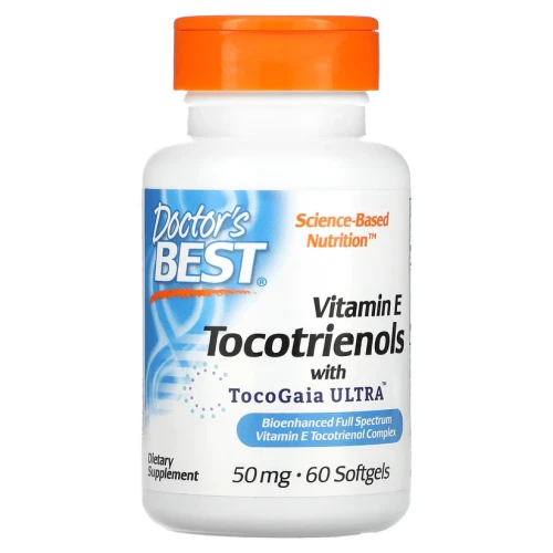 -60% Doctor's Best Tocotrienols with EVNol SupraBio, 50 mg, 60 Softgels Tokotrienole (1) witamina e - wyprzedaż ważność 31.07.2026