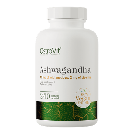 -50% OstroVit Ashwagandha VEGE 240 kaps 10% witanolidów  (1)  wyprzedaż ważność 12.08.2026