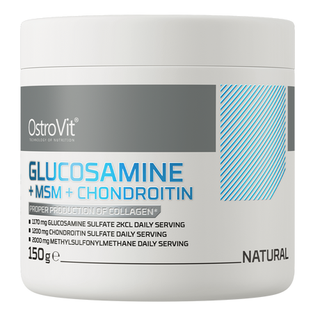 OstroVit Glukozamina + MSM + Chondroityna 150 g naturalny