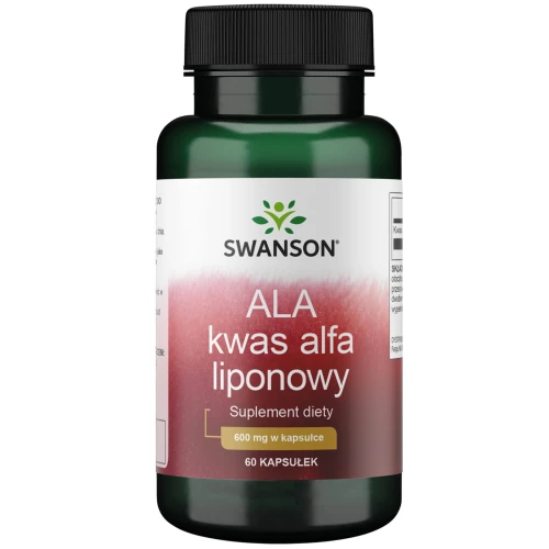 -30% Swanson Kwas alfa liponowy (ALA)- 600mg/60kaps (1) wyprzedaż ważność do 30.09.2026
