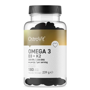 OstroVit Omega 3 D3+K2 180 kapsułek  EPA DHA