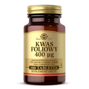-80% Solgar Kwas Foliowy 400 µg 100 tabl (1) wyprzedaż - ważność 31.08.2026