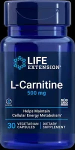 -50% Life Extension L-Carnitine 500 mg, 30 vegetarian L-karnityna (1) wyprzedaż waznosc 30.09.2026