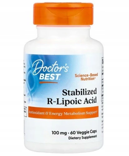 -30% Doctor's Best Stabilized R-Lipoic Acid with BioEnhanced Na-RALA, 100 mg, 60 Veggie (1) waznosc  31.10.2026