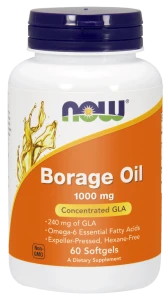 -50% NOW Foods Borage Oil – Olej z ogórecznika 1000 mg – 60 kapsułek (1) wyprzedaż wazność 30.09.2026